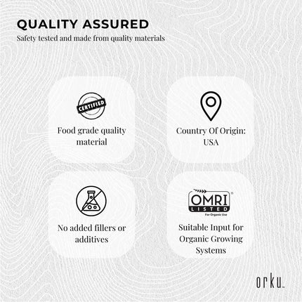 Orku 5Kg Fine Diatomaceous Earth - Food Grade FCC Fossil Shell Flour Powder.