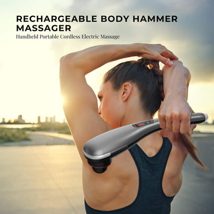 Rechargeable Body Hammer Massager - Handheld Portable Cordless Electric Massage.
