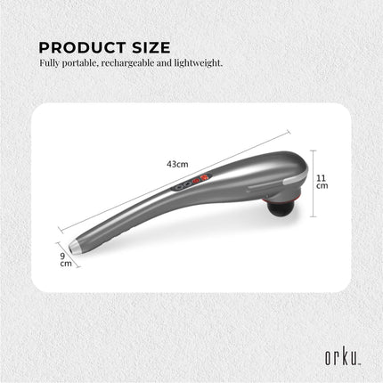 Rechargeable Body Hammer Massager - Handheld Portable Cordless Electric Massage.