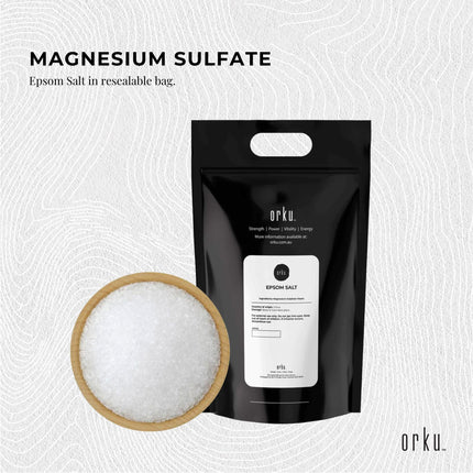 Orku 5Kg Epsom Salt - Magnesium Sulphate Bath Salts For Skin Body Sulfate.