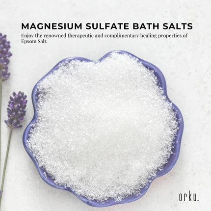 Orku 5Kg Epsom Salt - Magnesium Sulphate Bath Salts For Skin Body Sulfate.