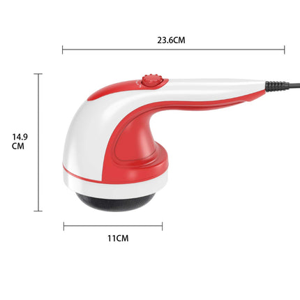 Handheld Vibration Massager Red - 4 Interchangeable Heads Adjustable Speed.