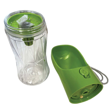 380ml Portable Pet Water Bottle with Filter - Travel Drinking Cup For Dogs Cats.