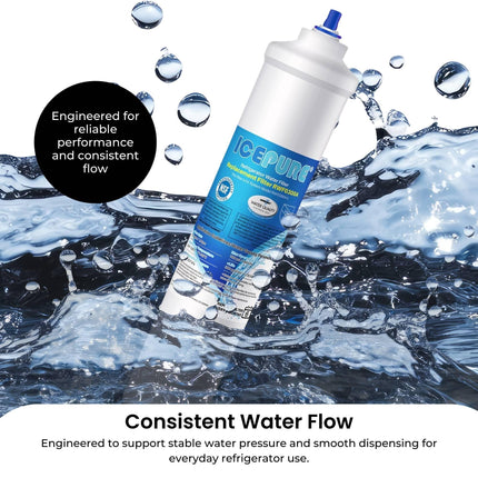 IcePure RWF0300A RFC0300A Inline Fridge Water Filter Replacement 1/4 Inch.