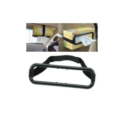 3x Car Tissue Box Holder - Plastic and Elastic Napkin Hanging Organiser Device.