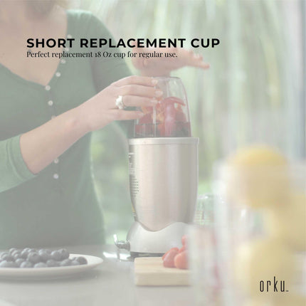 For Nutribullet Small Short Little 18 Oz Cup - For 600W + 900W Model Replacement.