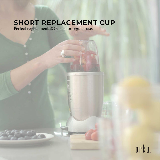 For Nutribullet Small Short Little 18 Oz Cup - For 600W + 900W Model Replacement.