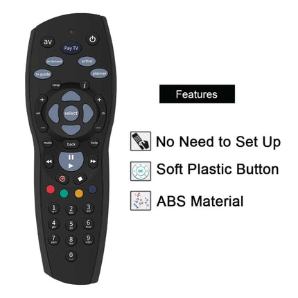 4x Tooleroo PayTV Remote Control Compatible with Foxtel MYSTAR SKY NZ - Black.