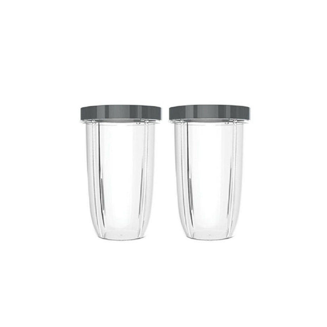 For Nutribullet 2 Tall Cups + 2 Stay Fresh Lid For Nutri 600 and 900 Models.