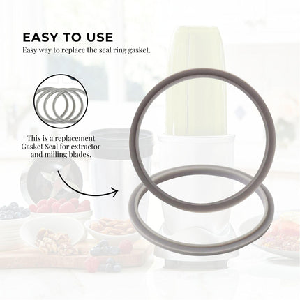 2x For Nutribullet Gasket Seal Grey Ring For 900W - Most 600W 1200W Blade.