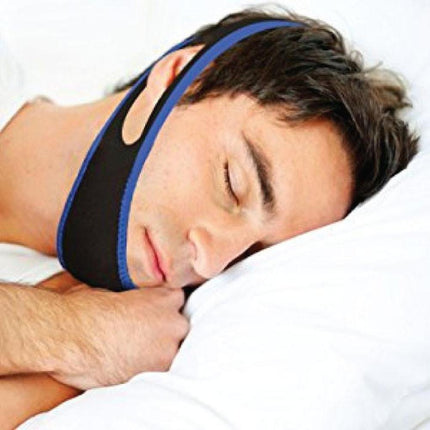 Anti Snoring Aid Adjustable Chin Strap - Jaw Brace Sleeping Aid Device.
