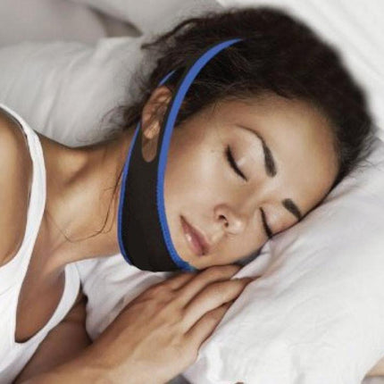 Anti Snoring Aid Adjustable Chin Strap - Jaw Brace Sleep Aid Device.