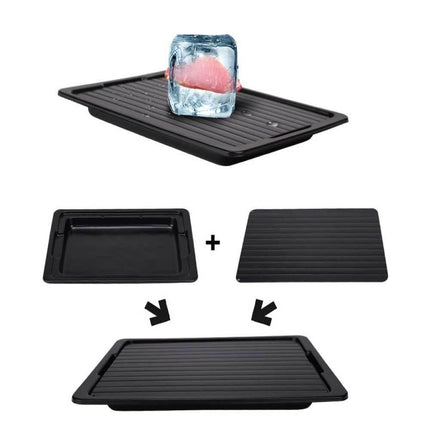 Fast Defrosting Meat Tray FDA Approved Large Miracle Aluminium Thawing Plate.