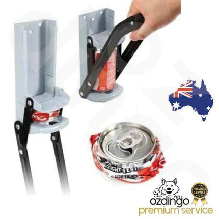 2x Aluminium Can Crusher - 16oz Beer Soda Smasher - Wall Mounted Bottle Opener.