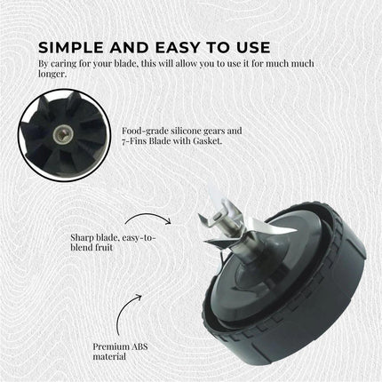 For Nutri Ninja Extractor Blade - 7 Fin Connection Replacement Blender Parts.