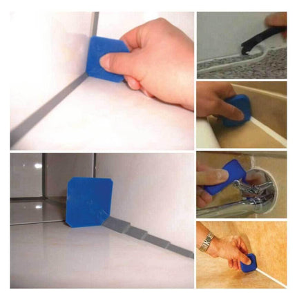 12 Piece Plastic Sealant Scraper Tools Finishing Grout Silicone Caulking Remover.