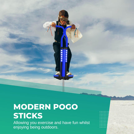 Blue Pogo Stick Kids - Childrens Jumping Jackhammer Exercise Hopper Toy.