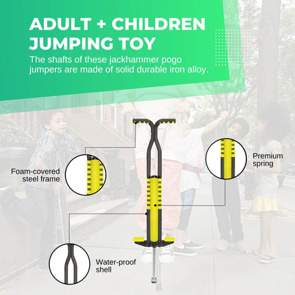 Black and Yellow Pogo Stick - Children's Large Jumping Jackhammer Toy.