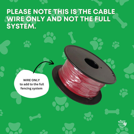 300m Boundary Wire - Solid Copper Dog Fence Underground Invisible Red Cable.