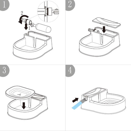Auto Filling Dog Drinking Water Fountain - Outdoor Automatic Pet Drinking Bowl.