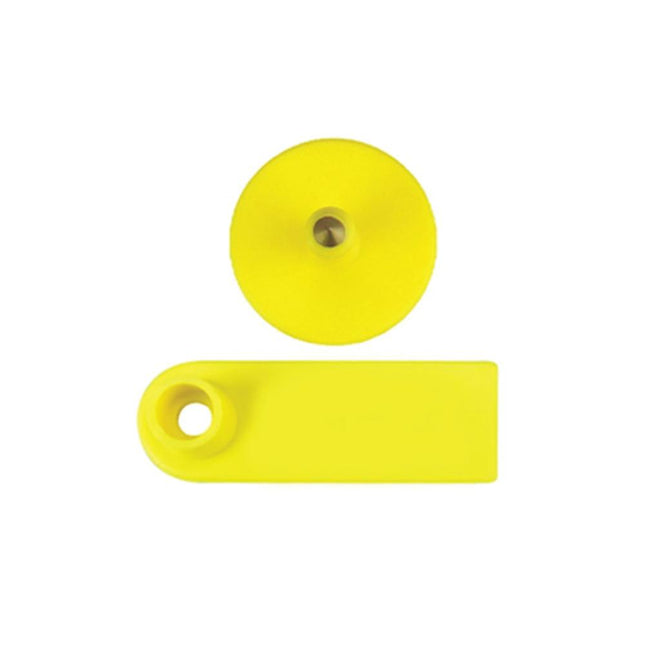 100x Cattle Ear Tags 5x2cm Set - Mini Yellow Blank Pig Goat Livestock Label.
