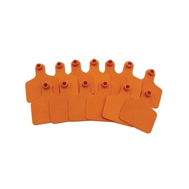 100x Cattle Ear Tags 5x4cm Set - Small Orange Blank Sheep Pig Livestock Label.