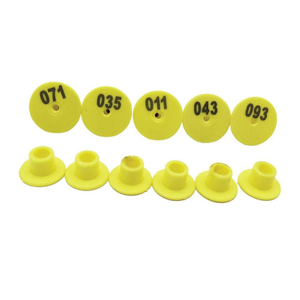 1-100 Cattle Number Ear Tags Set - Green Pig Sheep Goat Livestock Label.