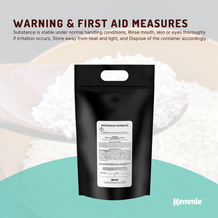 Kemmie Bulk 20Kg Potassium Sorbate Food Grade Granules Preservative E202.