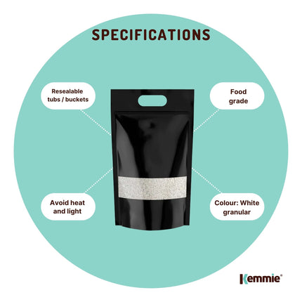 Kemmie Bulk 20Kg Potassium Sorbate Food Grade Granules Preservative E202.