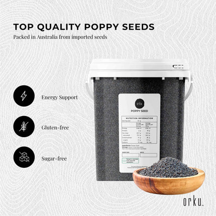 800g Poppy Seeds Unwashed Bucket Papaver Somniferum For Baking and Decorating.