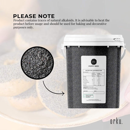 800g Poppy Seeds Unwashed Bucket Papaver Somniferum For Baking and Decorating.