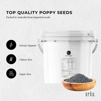 3.5Kg Poppy Seeds Unwashed Bucket Papaver Somniferum For Baking and Decorating.