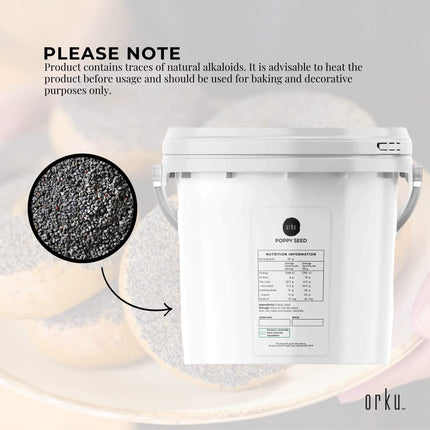 3.5Kg Poppy Seeds Unwashed Bucket Papaver Somniferum For Baking and Decorating.
