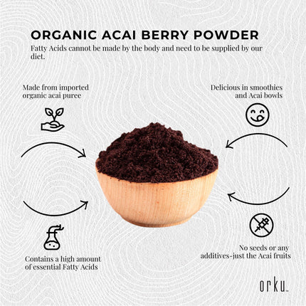 100g Acai Powder 100% Organic - Superfood Amazon Berries.