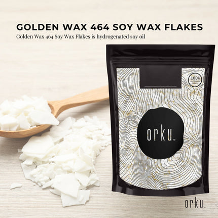 2Kg Golden 464 Soy Wax Flakes Bucket - 100% Pure Natural DIY Candle Melts Chips.
