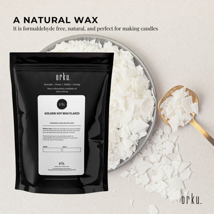 2Kg Golden 464 Soy Wax Flakes Bucket - 100% Pure Natural DIY Candle Melts Chips.
