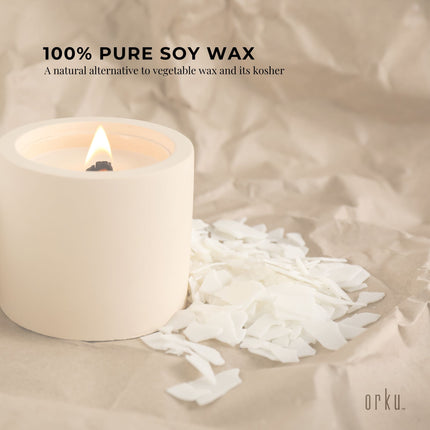 2Kg Golden 464 Soy Wax Flakes Bucket - 100% Pure Natural DIY Candle Melts Chips.