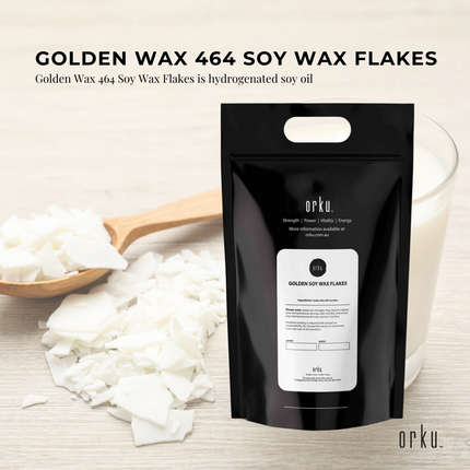 Bulk 20Kg Golden 464 Soy Wax Flakes - 100% Pure Natural DIY Candle Melts Chips.