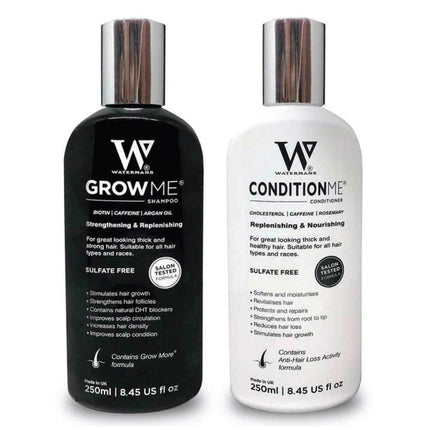Watermans Grow Me Shampoo and Conditioner Hair Growth Pack Combo Anti Loss.