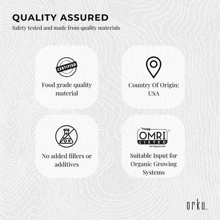 Orku 1.4Kg Fine Diatomaceous Earth Tub - Food Grade Fossil Shell Flour Powder.