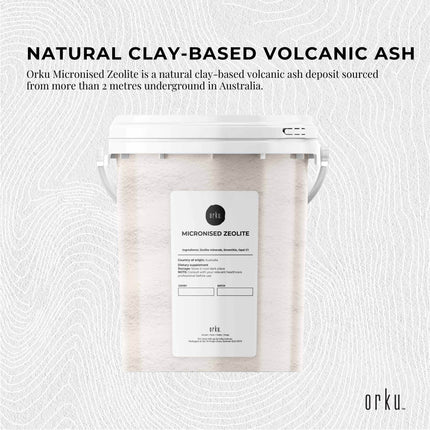 800g Pure Micronised Zeolite Powder Mineral Tub - Micronized Volcamin.