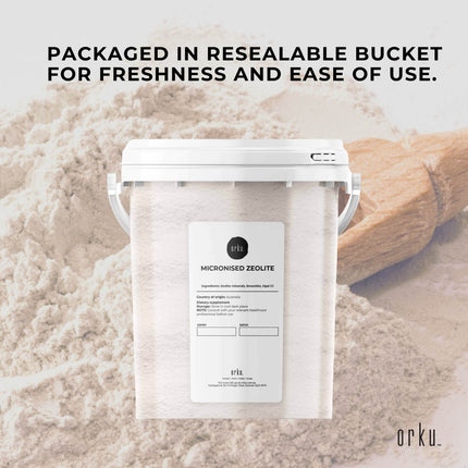 800g Pure Micronised Zeolite Powder Mineral Tub - Micronized Volcamin.