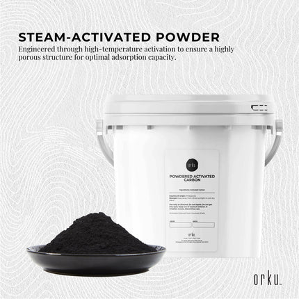 2.3Kg Activated Carbon Powder Coconut Charcoal Bucket - Water Filtration.