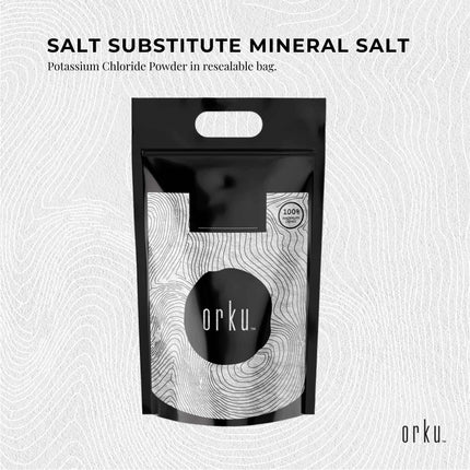 Orku Bulk 20Kg Potassium Chloride Powder (KCl) - Food Grade E508 Salt Substitute.