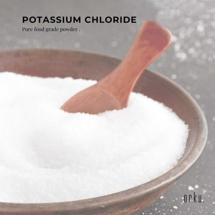 Orku 2Kg Potassium Chloride Powder (KCl) - Food Grade E508 Salt Substitute.
