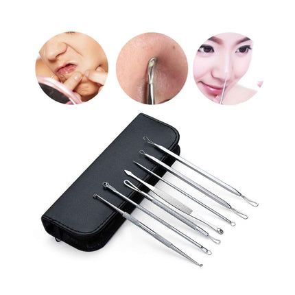 Blackhead Remover 7 Piece Tool Kit For Pimple Extraction Blemish Suction Removal.