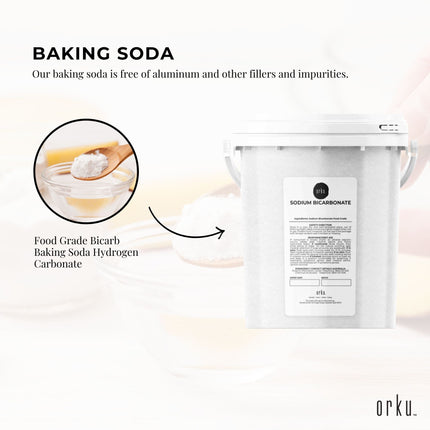 1.3Kg Sodium Bicarbonate Tub - Food Grade Bicarb Baking Soda Hydrogen Carbonate.