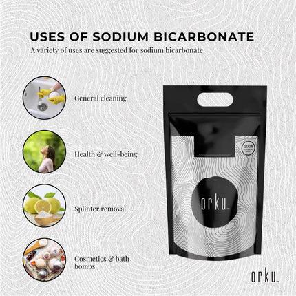 5Kg Sodium Bicarbonate - Food Grade Bicarb Baking Soda Hydrogen Carbonate Powder.