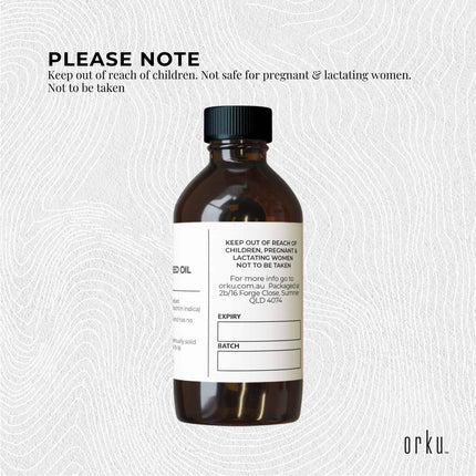 Orku 25ml Organic Neem Seed Oil - Debitterised Cold Pressed Azadirachtin Indica.