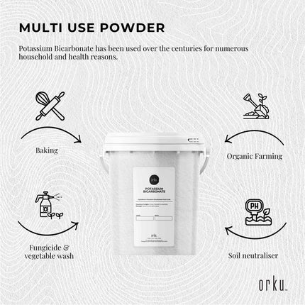 1.3Kg Organic Potassium Bicarbonate Powder Tub Food Grade FCC for Brewing Baking.